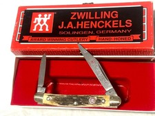 VINTAGE Zwilling J.A. Henckels Stag Handle Pocket Knife Solingen Germany picture