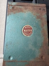 Vintage WARDS MASTER QUALITY Metal Cabinet Small Parts Storage Hardware Tools picture