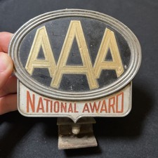 Vintage License Plate Topper AAA National Award Car Auto picture