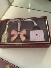 Victorias Secret 3 piece Holiday Glass Ornament Gift Set picture
