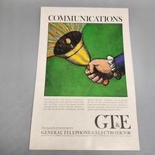 GTE Communications Magazine Ad 1960s Psychedelic Pop Art picture