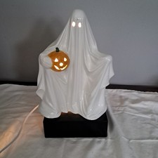 Byron Molds 1974 Ceramic Halloween Ghost & JackOLantern Pumpkin Early Casting picture
