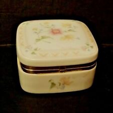 Vintage Porcelain hinged Trinket Box Claire Burke Country French Collection  picture