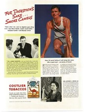 1937 Camel Cigarettes Glenn Hardin World Record Hurdler Olympics Vintage Ad picture