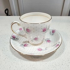 Fine bone china teacup and saucer picture
