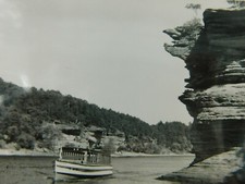 The Josephine At Hawks Bill Lower Dells Wisconsin Real Photo Vintage Postcard picture