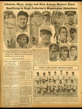 1936 Walter Johnson Norfolk Tars Piedmont Maranville 12x16 Newspaper Article N32 picture