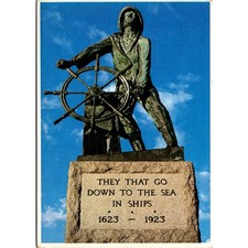 Fishermen's Memorial By Leonard Craske Gloucester MA Vintage Postcard SP5-7 picture