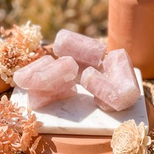 Pink Rose Quartz Crystal Art Carving Natural Genuine Brazil Mineral picture