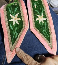 Antique c1910s C.E. Ward TREASURER Collar Masonic Sash Stole MOON STARS FLOWER picture