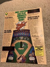 11-8 1/4” Slugfest Williams Baseball ARCADE GAME FLYER picture