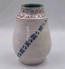Vintage Redware Ceramic Pottery Vase picture