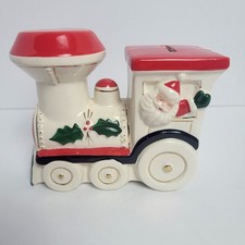 Vintage Christmas Santa Elf Train Bank 1950's/1960’s Japan Excellent Condition picture