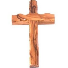 Olive wood Cross from Bethlehem with a Certificate and Lord prayer card (4.75 picture