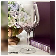 Pier 1 Purple Crackle Glass Wine Large Bowl Glasses 18 Oz Hand Blown Glass - 1* picture