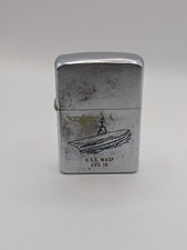 Vintage US Zippo Lighter US Navy Aircraft Carrier USS WASP CVS-18  picture