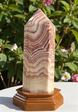 Large 235MM Rhodochrosite Crystal Tower Healing Crystal Point For Home Decor picture
