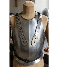 Medieval Warrior 19th Century French Napoleonic 18G Cuirass Armor-Leather Waist picture