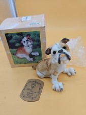 Bulldog Turtle King Corp. Adorable Resin Dog New In Box  picture