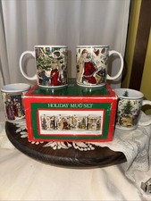 Vintage 12 Days of Christmas Mug Set of 4 Betty Whiteaker CIC JCPenney NIB Box picture