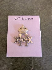 20th Hussars Kings Crown British Army Cap Badge picture