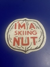 VTG I’M A SKIING NUT Sew On Felt Patch picture