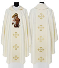 Cream Gothic Chasuble with stole 