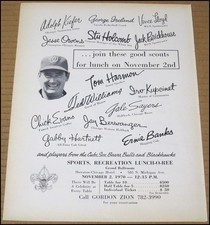1970 Boy Scouts Chicago Lunch Print Ad Ted Williams Ernie Banks Gale Sayers VTG picture