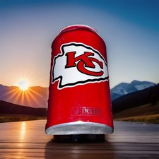 KANSAS CITY CHIEFS 2016 BUD LIGHT BEER CAN FOOTBALL NFL CHAMPIONSHIPS EMPTY picture