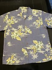 NWOT 100% Silk Large Tommy Bahama Button Hawaiian Aloha Shirt Floral Hibiscus picture