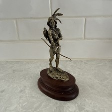 Chilmark Fine Pewter Mandan Hunter Figurine Bow and Arrow 1979 by Don Polland 6” picture