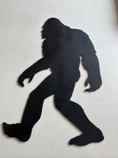 Sasquatch Big Foot Black Silhouette Metal Sign 15.5x11 picture
