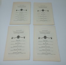 Lot Of 4 Vintage 1948 Burlington NC High School Commencement Programs picture