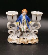 Vtg Chase Victorian Man Double Candle Stick Holder picture