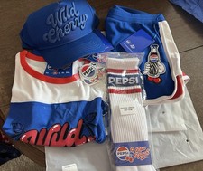 NEW Pepsi x Law Roach LIMITED  ED.  Wild Cherry Baby tee, hat, Shorts, Etc. picture