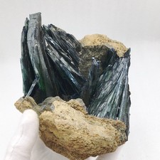 852g Raw Natural Vivianite Deep Green Crystal Rare Healing Specimen From Brazil picture