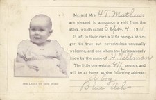 Vintage Baby Mathew's Real Photo, Blue Ash, Ohio pc, JKS RPPC picture