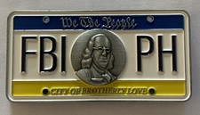 FBI Philadelphia PA License Plate challenge coin picture
