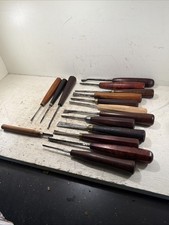 Lot Of 16 Vintage O.Linder Sheffield Stilson Japan Unmarked Gouging Chisels picture