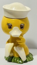 Rare Vintage White Bill And Feet Duck Statue picture