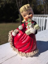 Vtg 1956 Napco Christmas Shopper Girl Spaghetti (Missing Umbrella) picture