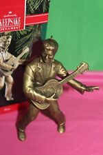 Hallmark Gold Crown Exclusive Elvis Holiday Christmas Ornament Brass Plated 92 picture
