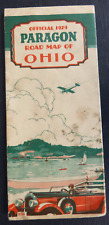 1929 Ohio road  map Paragon  oil  gas picture