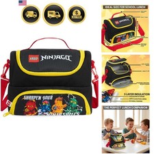 Lego Ninjago Boys Insulated Lunch Bag with Two Compartments picture