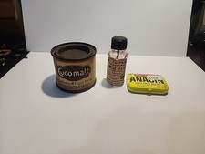 LOT Vintage MEDICINE CABINET BOTTLES ADVERTISING Anacin Cocomalt Bromide Elixir picture