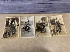 Lot Of 4 Antique Early Indian Motorcycle Photos/Snapshots, St. Charles, MO picture
