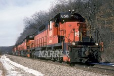 RR Photo-BESSEMER & LAKE ERIE B&LE 658 SD38-2 Action at Saxonburg Pa 1/12/2001 picture