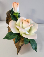 Vintage Andrea Sadek Roses On Driftwood Excellent Condition picture