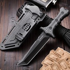 Tactical Knife Survival with Sheath Fixed Blade 8CR13 Steel Blade Hunting Knife picture