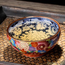 Enamel Gold Tea Cup Chinese Style Tea Set Master Cup Kung Fu Tea Set Ceramic picture